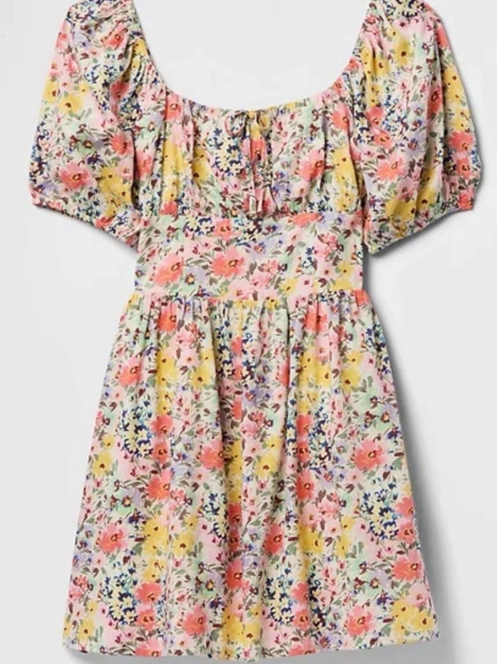 Gap multi floral puff sleeve mini dress - XS NWT